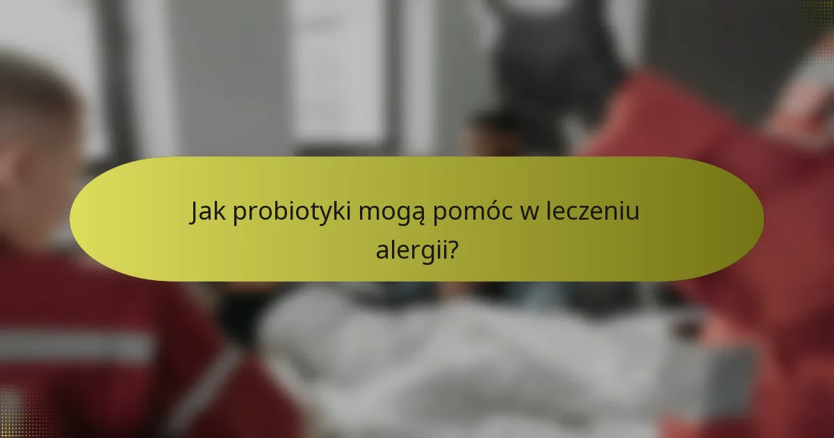 Jak probiotyki mogą pomóc w leczeniu alergii?
