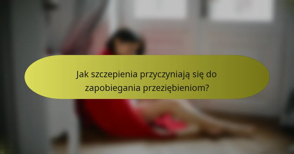 Jak szczepienia przyczyniają się do zapobiegania przeziębieniom?